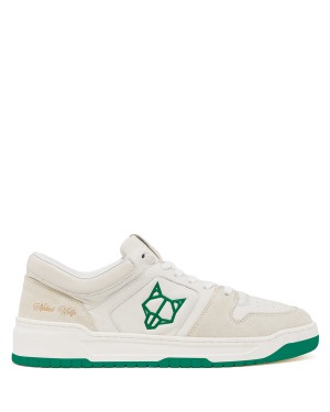 Naked Wolfe CM-01 Leren Suede Sneakers Heren Wit Groen | APU9667ZA