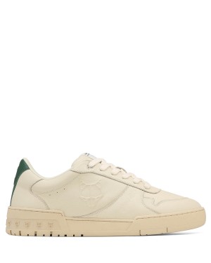 Naked Wolfe Categorie-R Leren Sneakers Heren Beige Groen | JYN1576OL