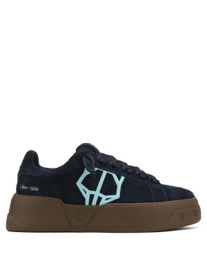 Naked Wolfe Kray Hairy Cow Suede Sneakers Heren Donkerblauw | YHY4431XM