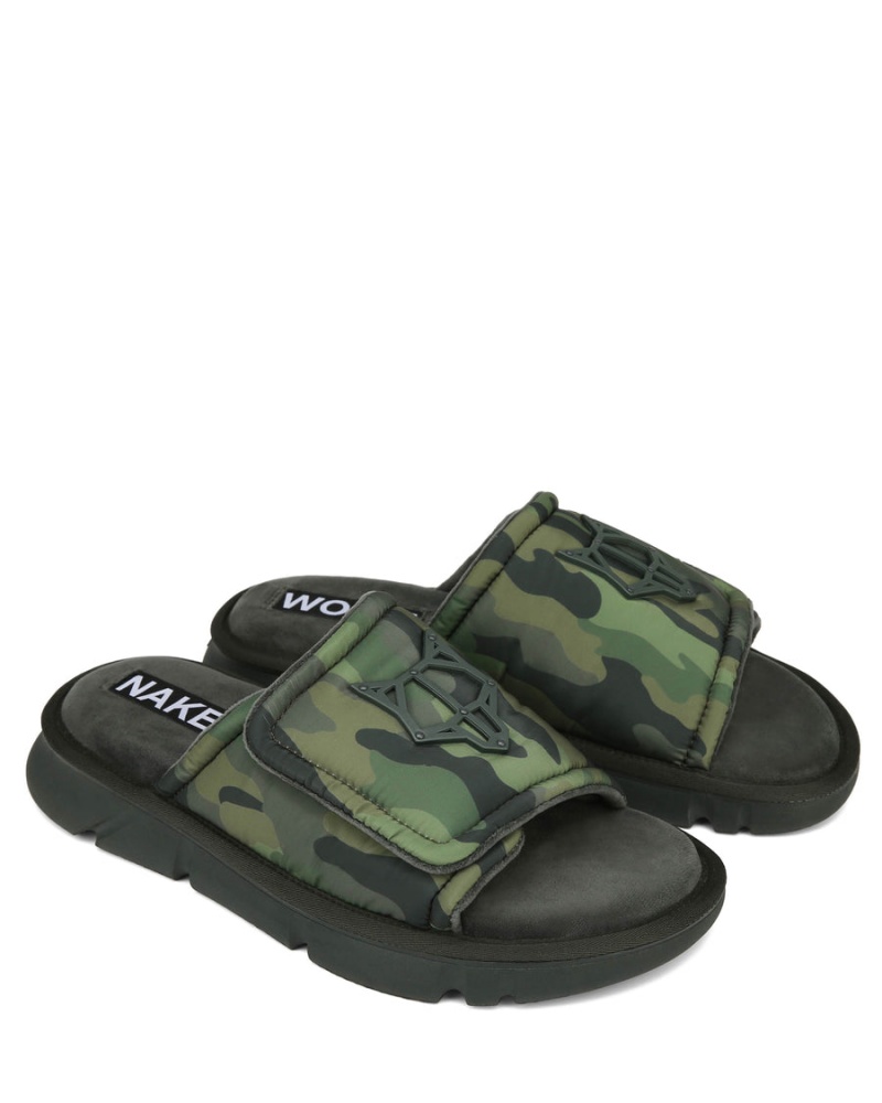 Naked Wolfe Alaska Badeslippers Heren Groen Zwart | BSY6179MX