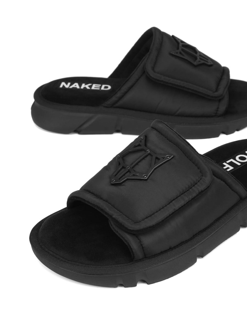 Naked Wolfe Alaska Badeslippers Heren Zwart | QQN9812IE