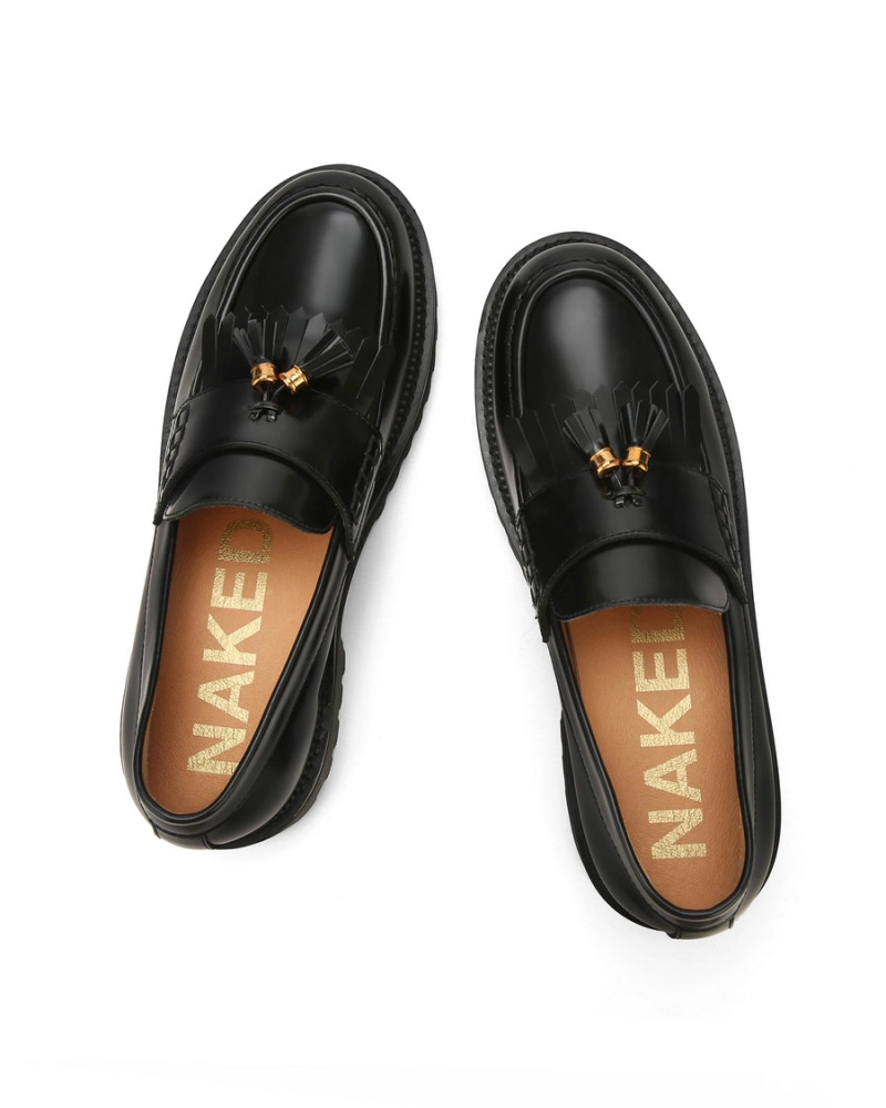 Naked Wolfe Banter Box Leren Loafers Heren Zwart | XVF2336HB