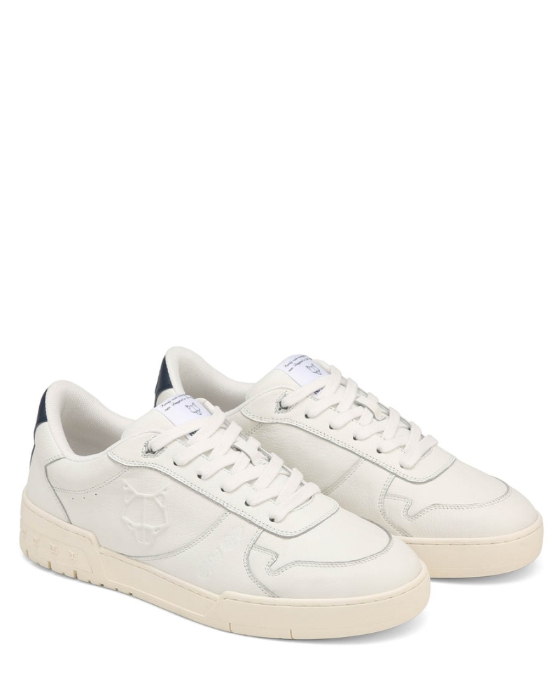 Naked Wolfe Categorie-R Leren Sneakers Heren Wit Blauw | SQQ5795FD