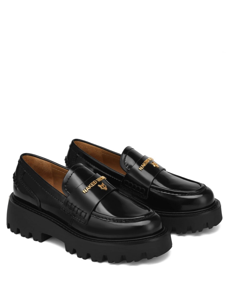 Naked Wolfe Flawed Box Loafers Dames Zwart | HWJ782RN