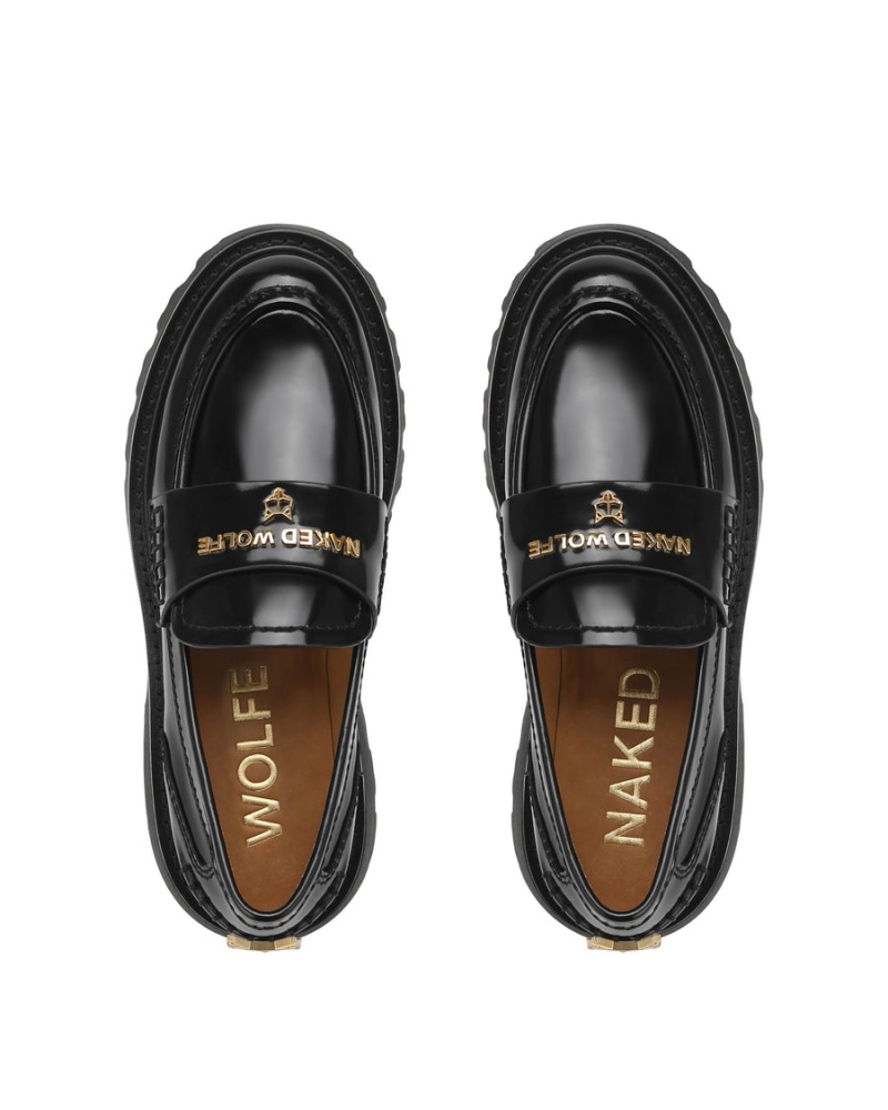 Naked Wolfe Flawed Box Loafers Dames Zwart | HWJ782RN