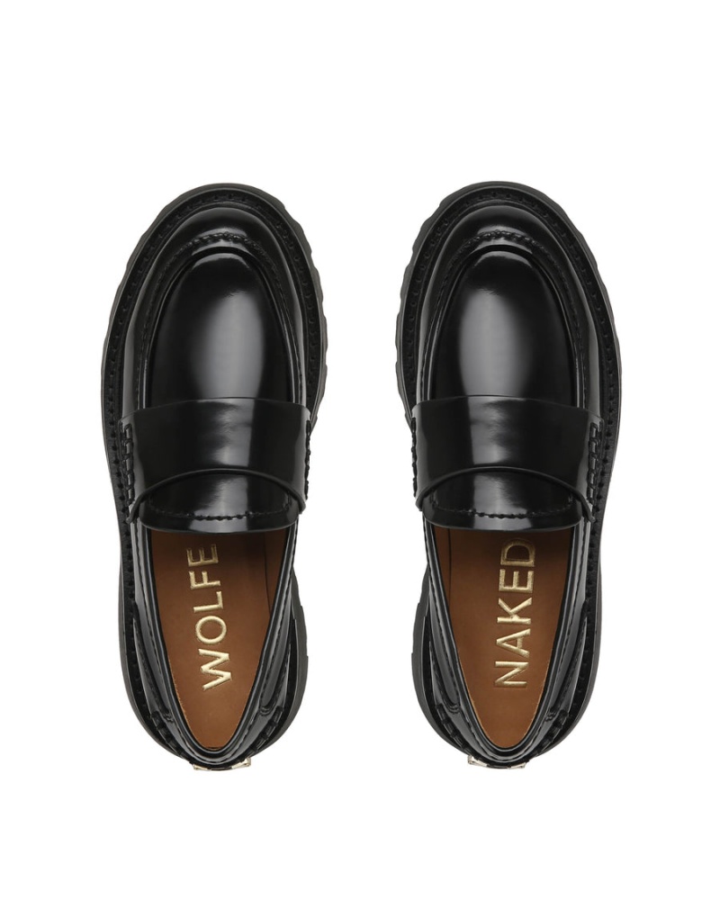 Naked Wolfe Flawless Box Loafers Dames Zwart | VQK5954SP