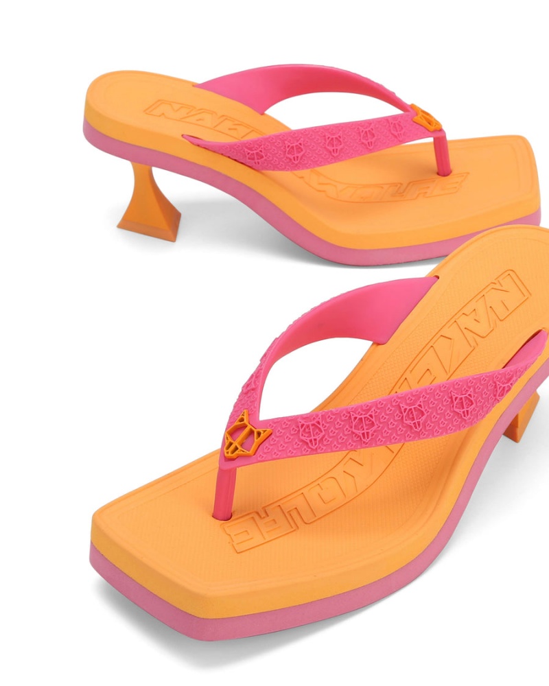 Naked Wolfe Foxy Hakken Sandalen Dames Roze Oranje | BOG1762XZ