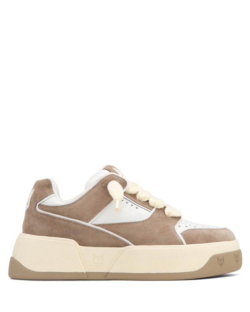 Naked Wolfe Kash Suede Sneakers Heren Grijs Bruin Wit | TYL3176GJ