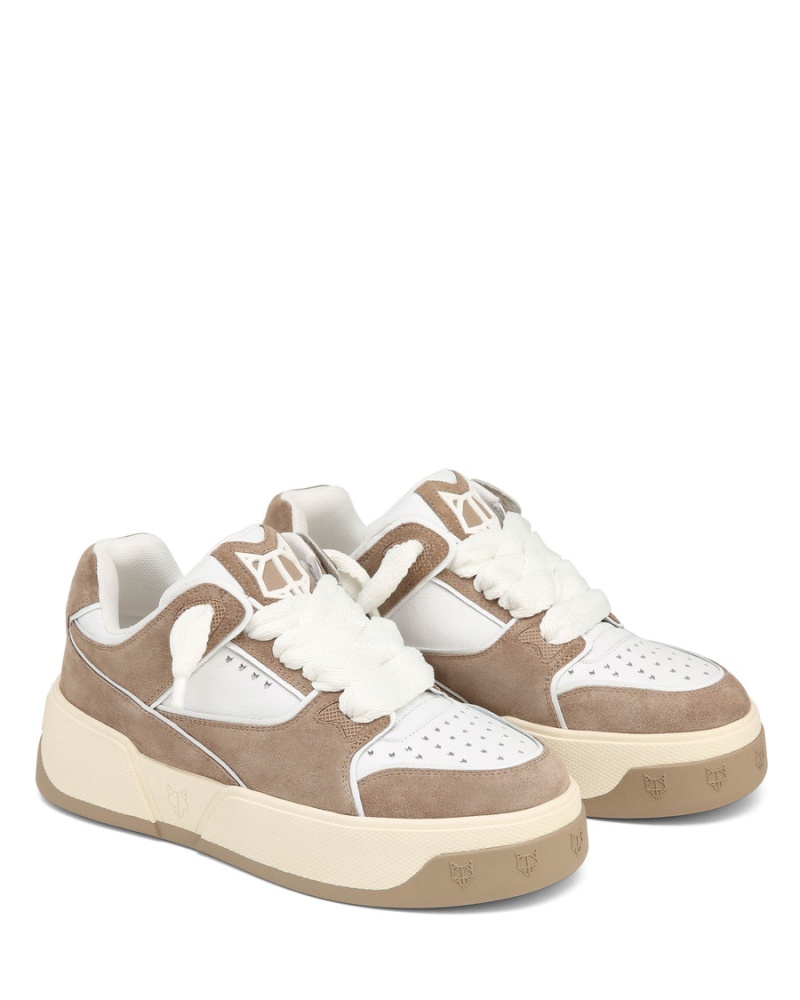 Naked Wolfe Kash Suede Sneakers Heren Grijs Bruin Wit | TYL3176GJ