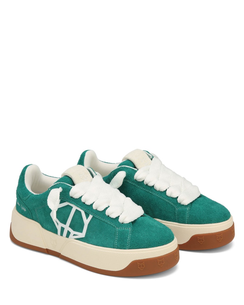 Naked Wolfe Kray Hairy Cow Suede Sneakers Heren Groen | XID5223BG