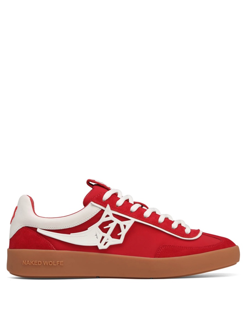 Naked Wolfe Palm Nylon Sneakers Heren Rood | POK6811YP