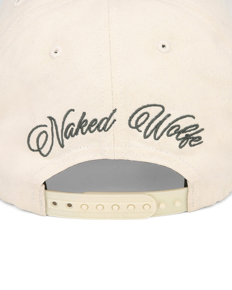 Naked Wolfe Signature Unconstructed Caps Heren Beige Wit Groen | EAM6172MX