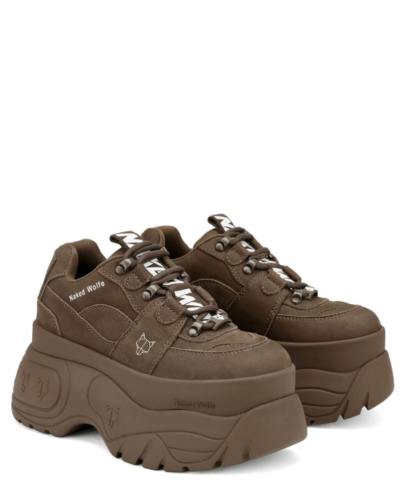 Naked Wolfe Sinner Sneakers Dames Chocola | MWJ2598VE