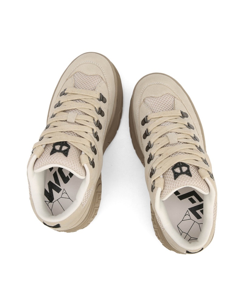 Naked Wolfe Slash Kid Suede Sneakers Dames Lichtkhaki | HUS2721IP