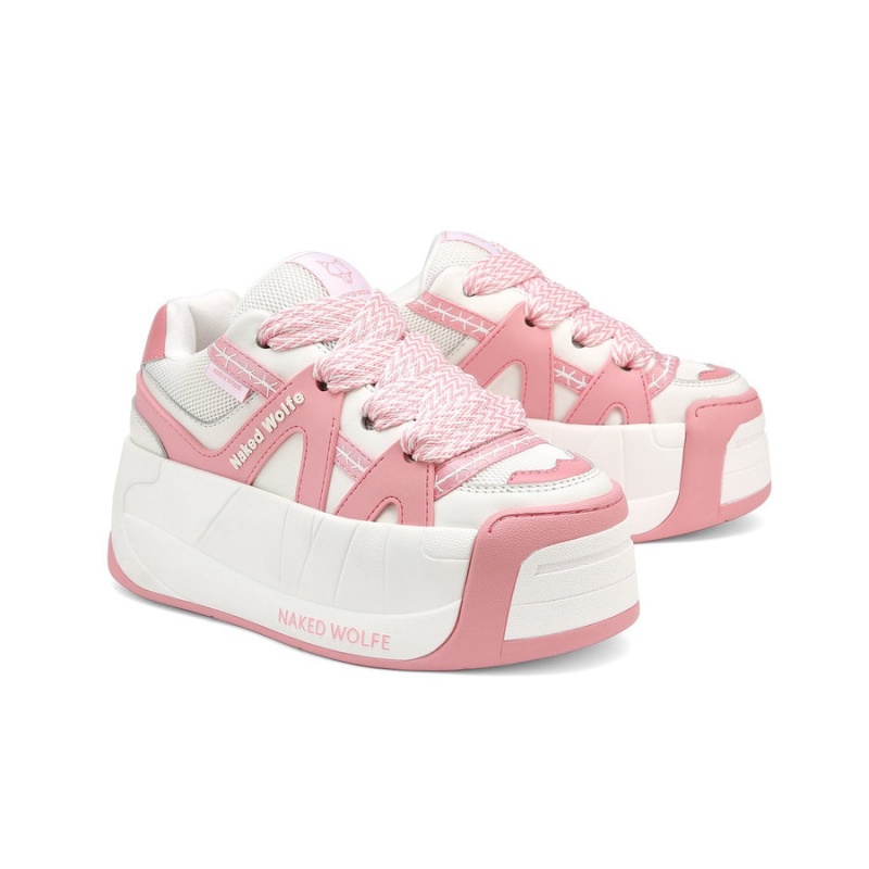 Naked Wolfe Slider Baby Sneakers Dames Roze Wit | GPT8227WW