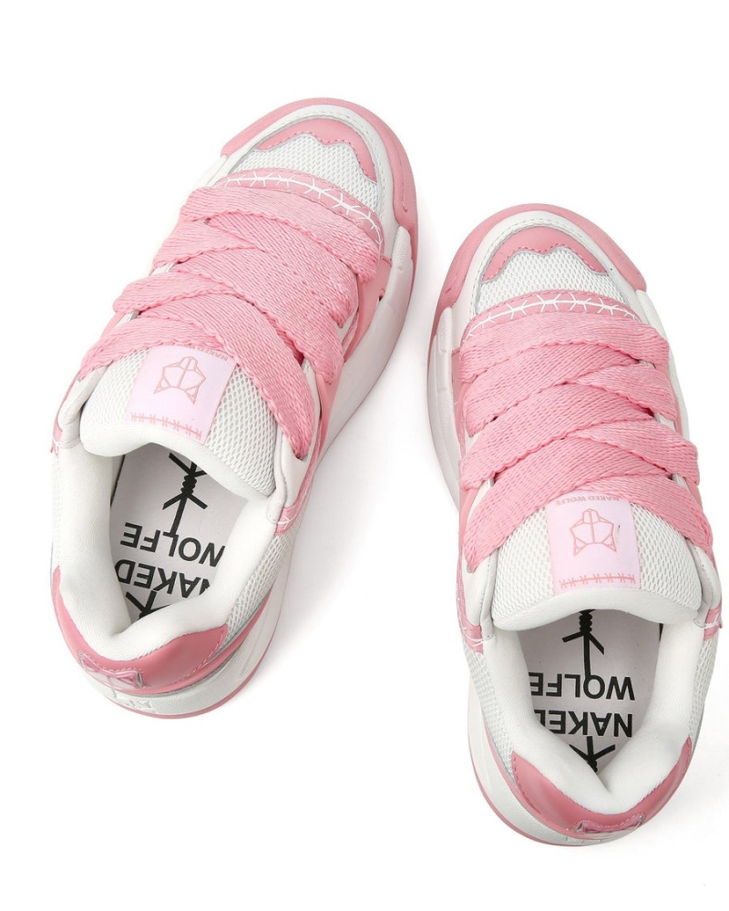 Naked Wolfe Slider Baby Sneakers Dames Roze Wit | GPT8227WW