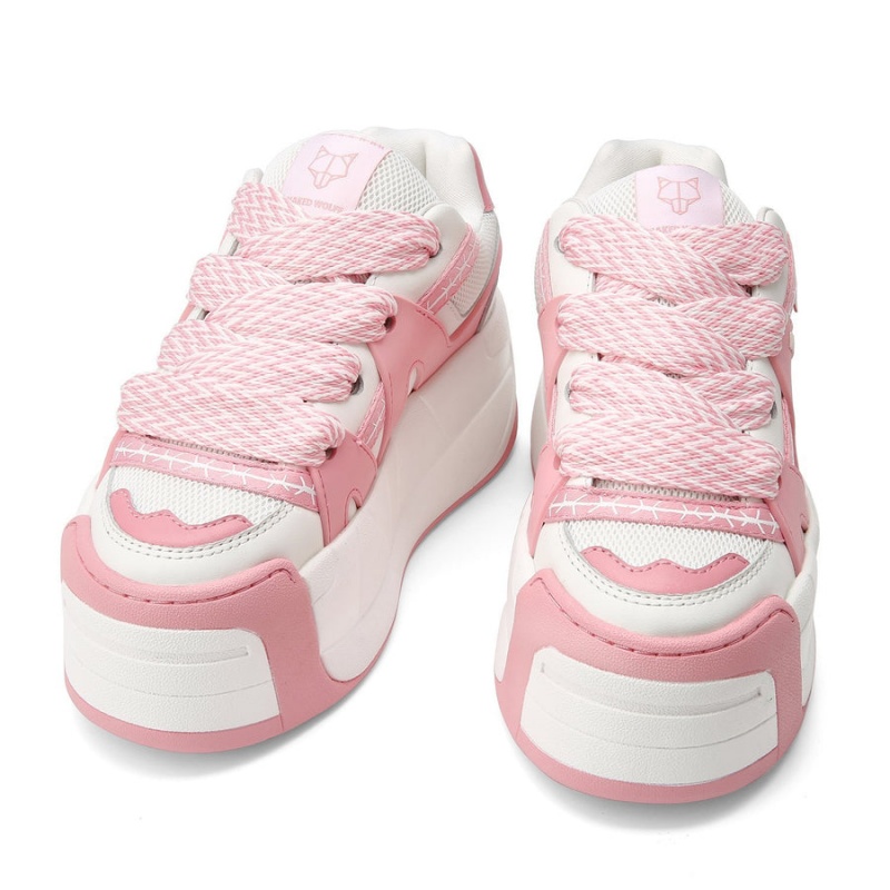 Naked Wolfe Slider Baby Sneakers Dames Roze Wit | GPT8227WW