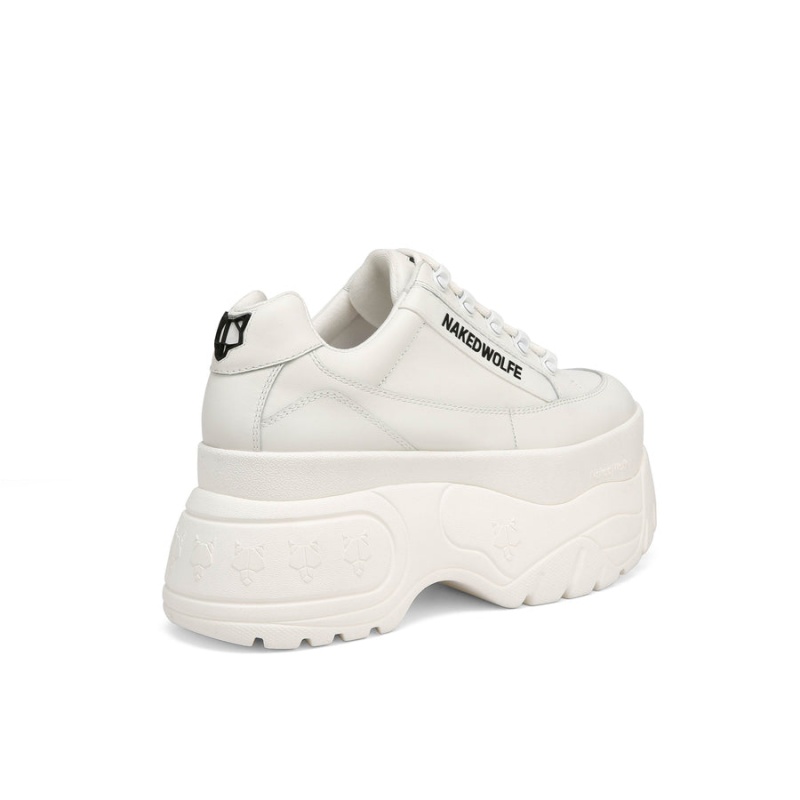 Naked Wolfe Sprinter Leren Sneakers Dames Wit | NNO766RI