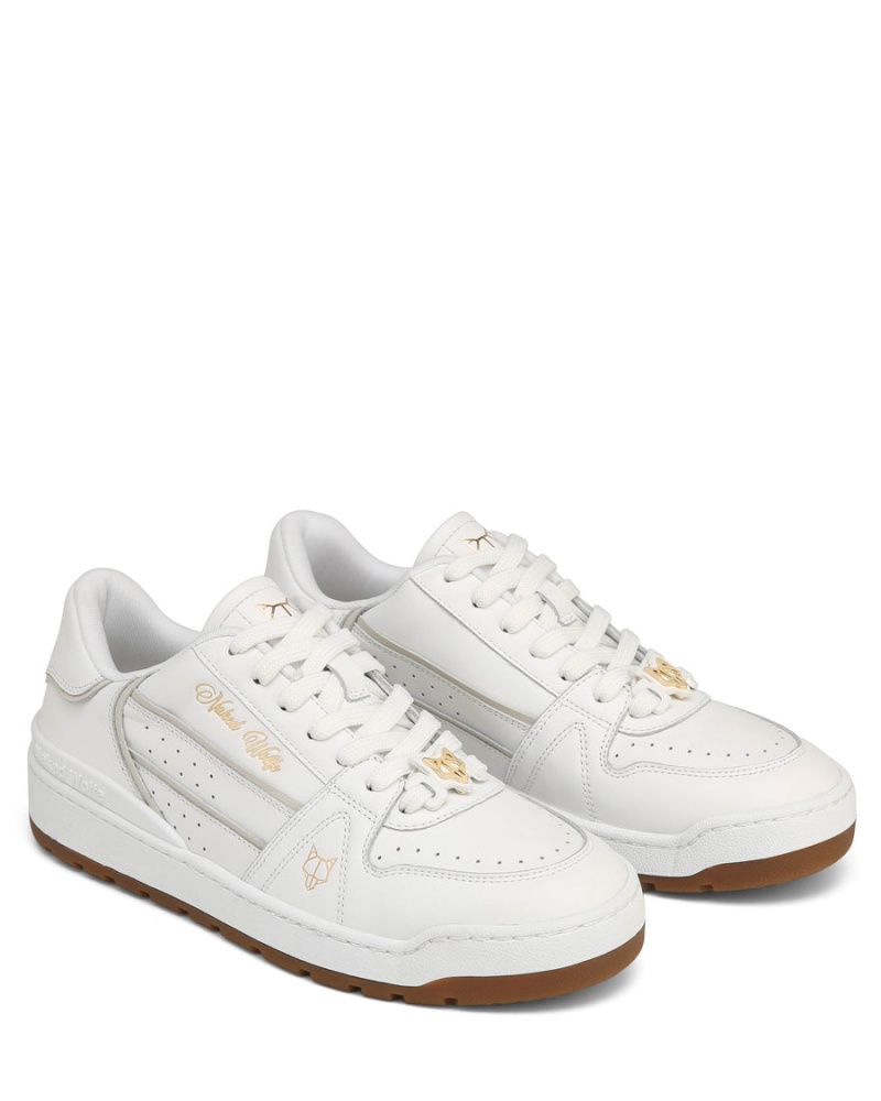 Naked Wolfe Strand Leren Sneakers Dames Wit | DTZ254MW