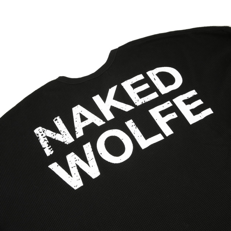 Naked Wolfe Thermal Sweatshirts Heren Zwart | GUJ6612FZ