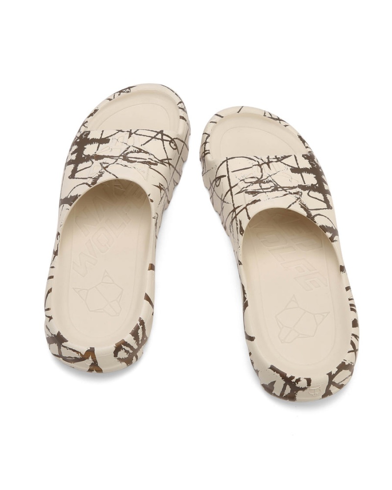 Naked Wolfe Tommy Badeslippers Heren Wit Grijs | JDD3464EJ