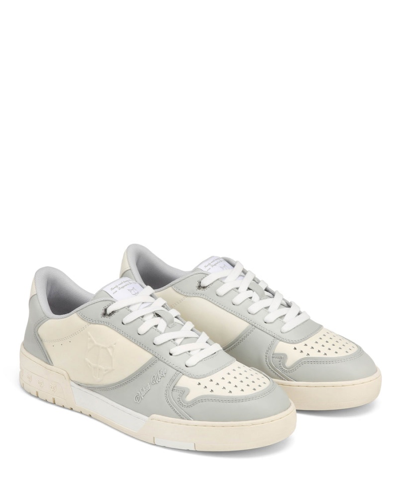 Naked Wolfe Transmission Leren Sneakers Heren Grijs Wit | KPL120UI