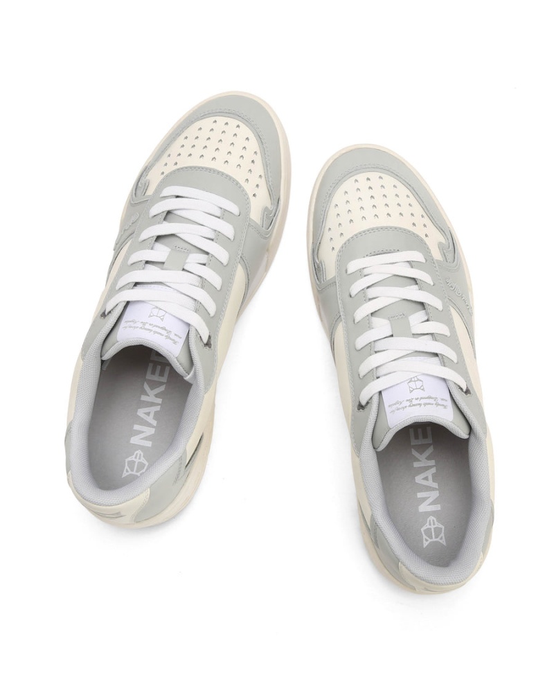 Naked Wolfe Transmission Leren Sneakers Heren Grijs Wit | KPL120UI