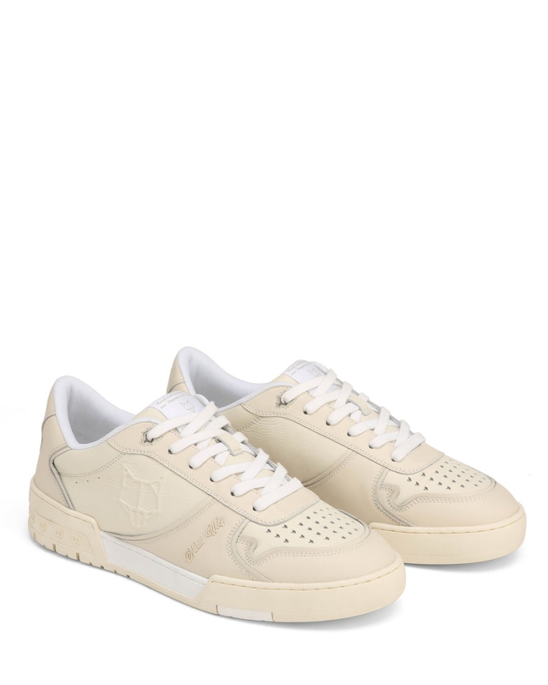 Naked Wolfe Transmission Leren Sneakers Heren Grijs Bruin Wit | CVX8566JN