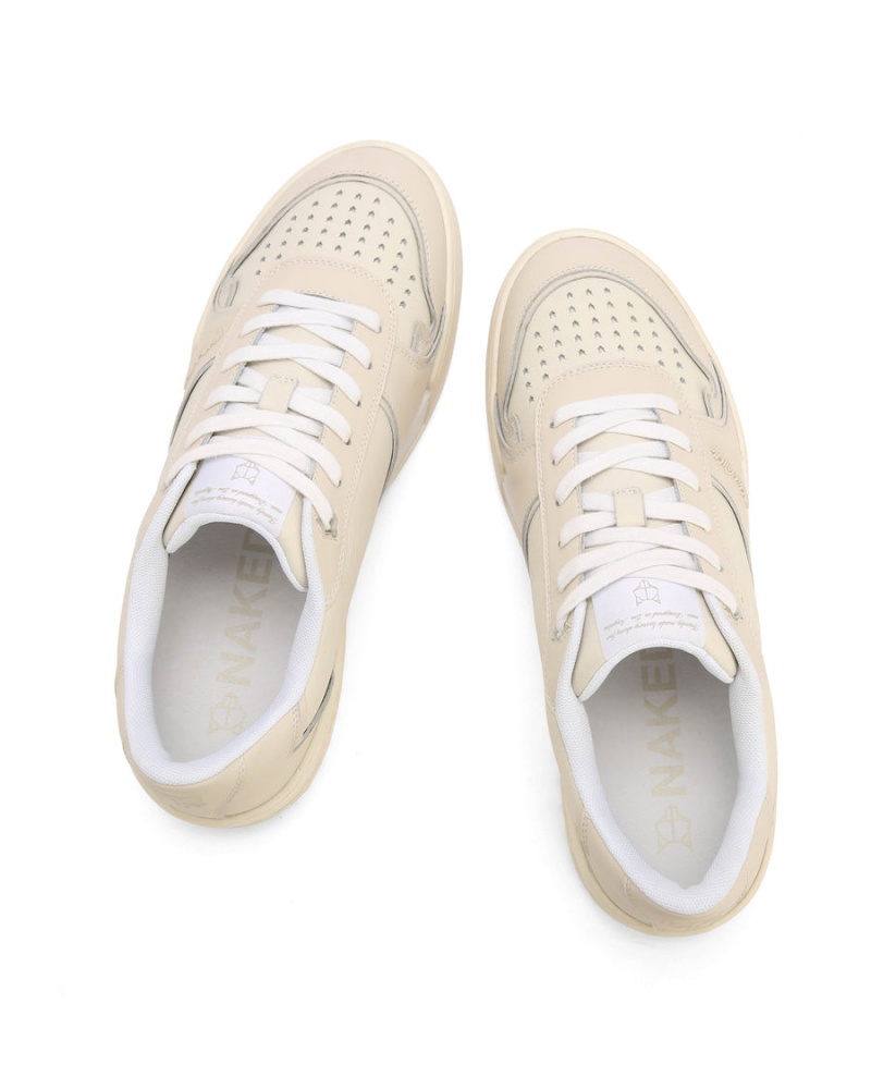 Naked Wolfe Transmission Leren Sneakers Heren Grijs Bruin Wit | CVX8566JN