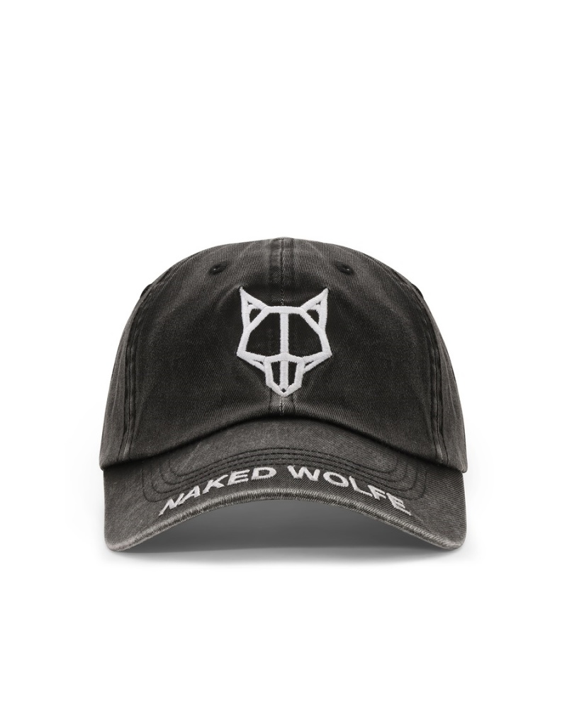 Naked Wolfe Washed Baseball Caps Dames Zwart | AWB6794EG