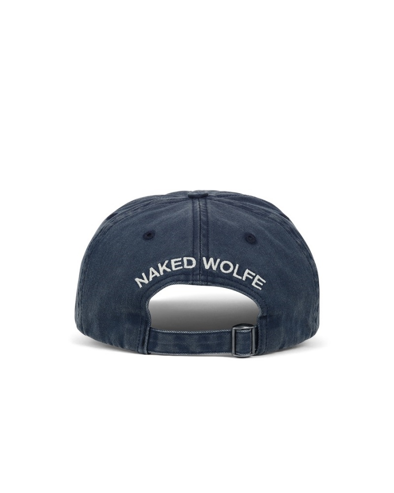 Naked Wolfe Washed Baseball Caps Heren Blauw | JKM5321RL