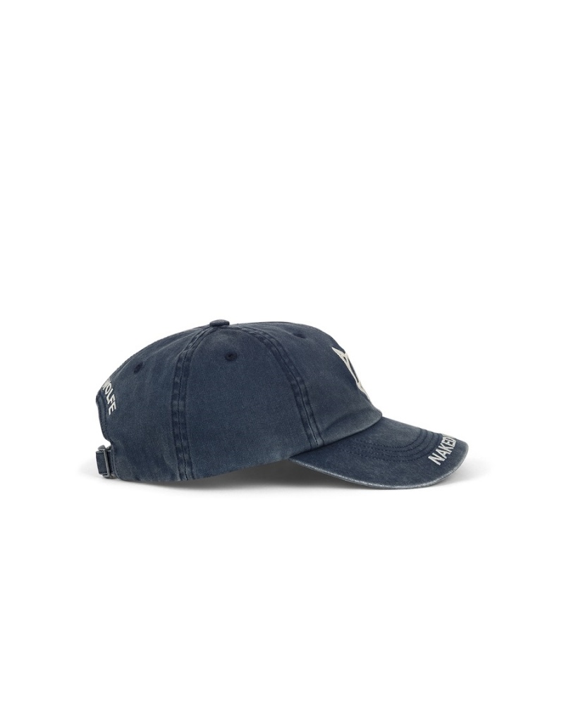 Naked Wolfe Washed Baseball Caps Heren Blauw | JKM5321RL