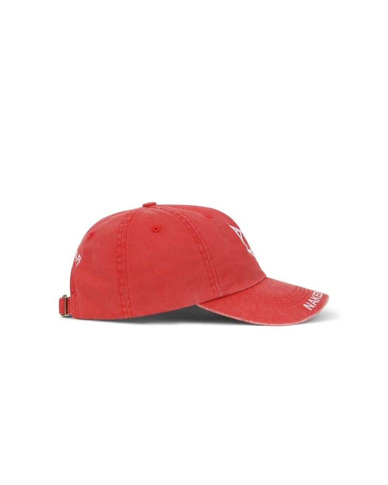 Naked Wolfe Washed Baseball Caps Heren Rood Wit | BYP8498TB